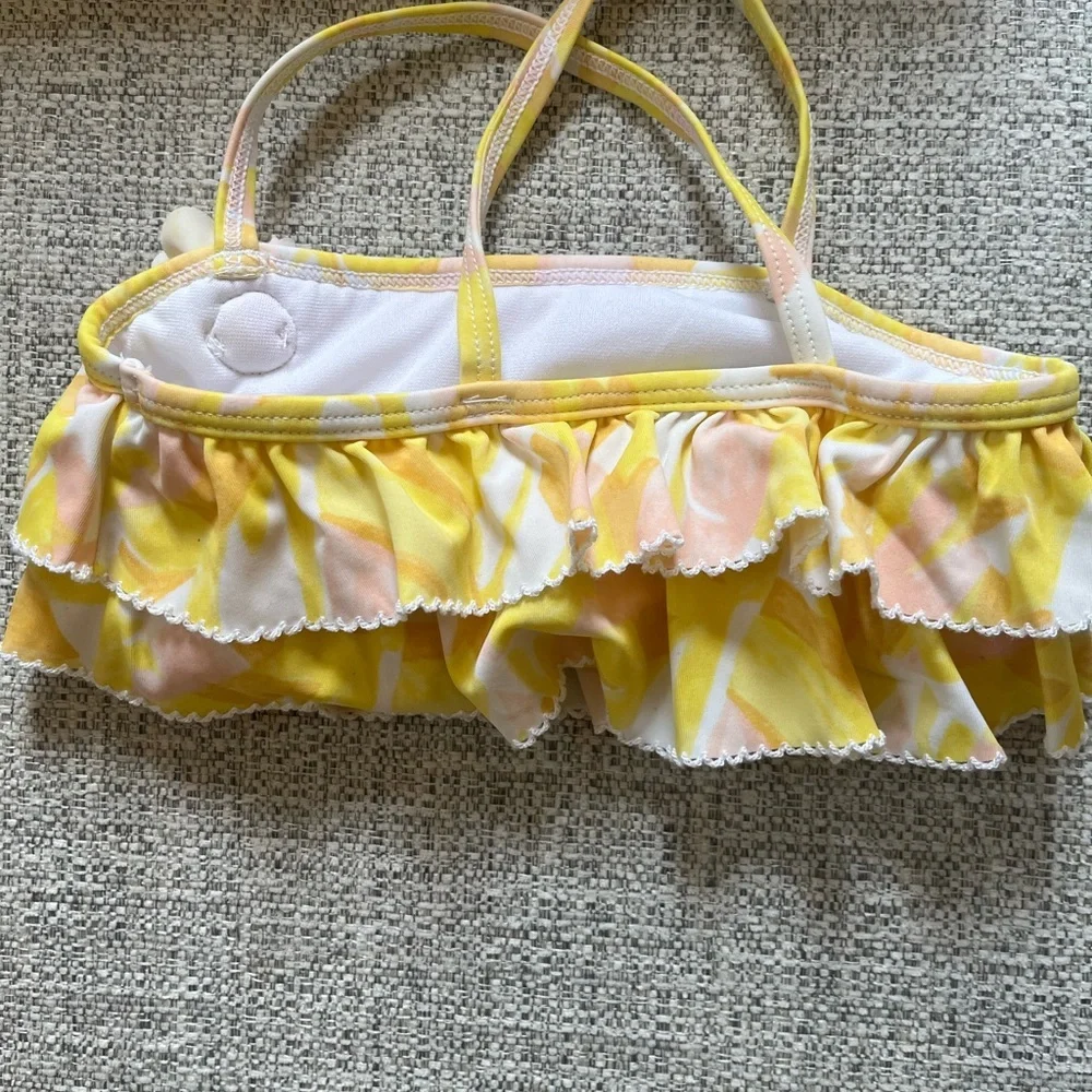 Janie and Jack Yellow and Pink 2T Kids Swim Bikini